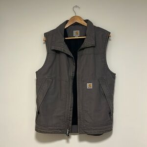 Carhartt canvas vest, gray.